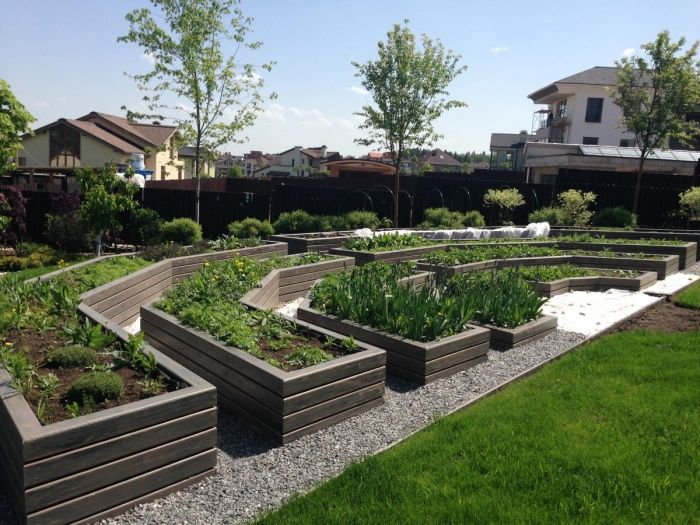 деревянные клумбы 