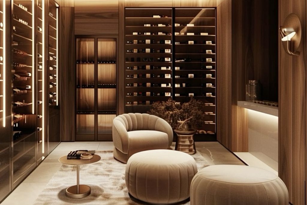 светлый пуфик